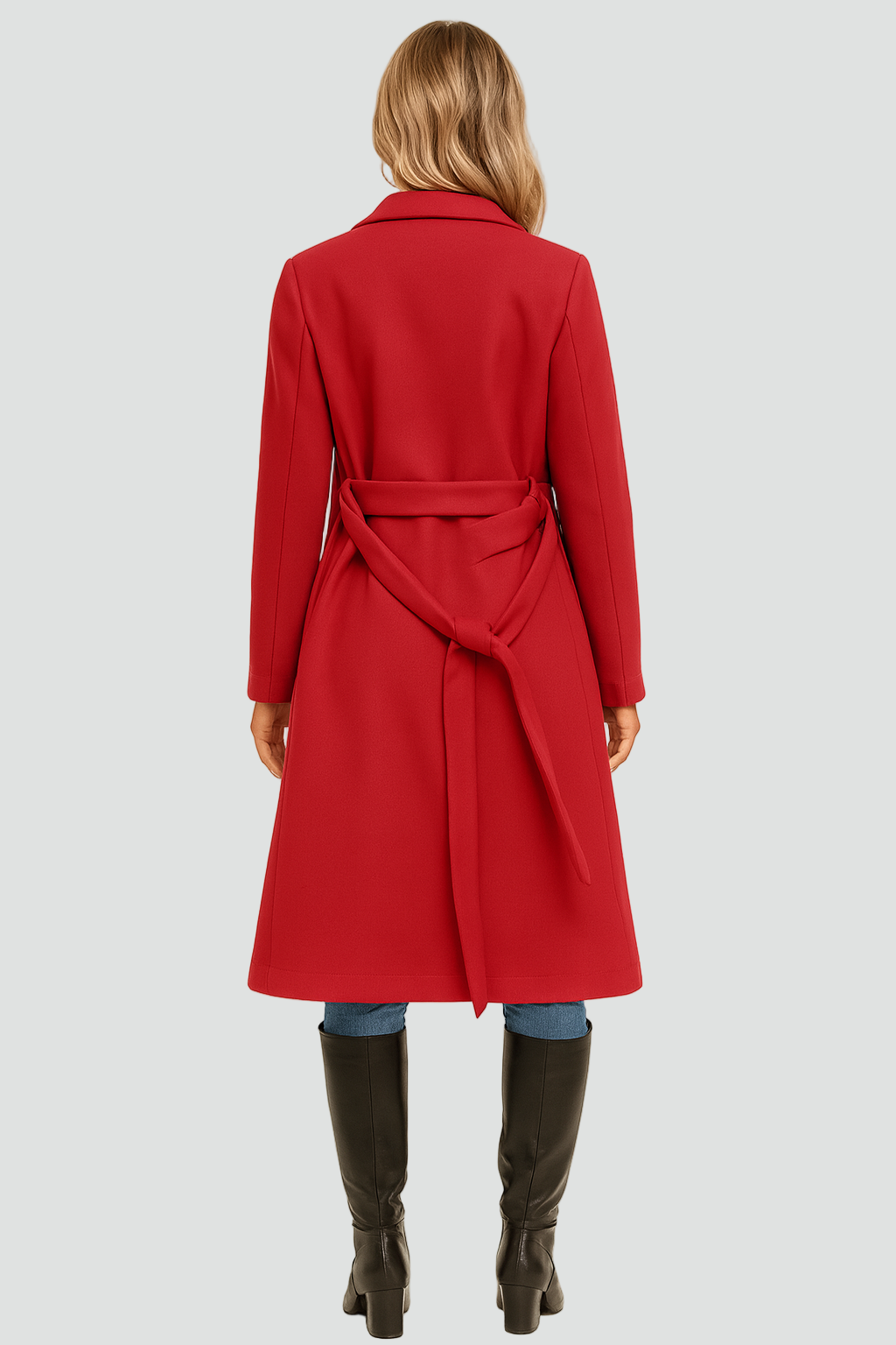 Women's Padded Coat with A-Line Silhouette and Double Buttons - 2