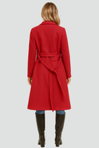 Women's Padded Coat with A-Line Silhouette and Double Buttons - 2