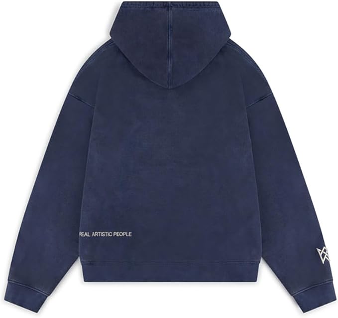 Unisex Hoodie with Rhinestone Statement Text and Relaxed Fit - 7