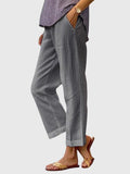 Women's Trousers Straight Leg with Front Pocket - Grey