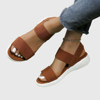 Women's Sandals with Adjustable Straps and Platform Sole - 15