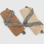 Women's Woven Shoulder Bag with Statement Straps - 4
