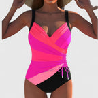 Alice | Women’s Modern Printed Beach Swimsuit - Pink