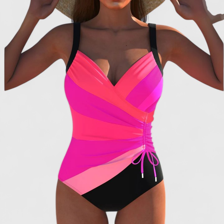 Alice | Women’s Modern Printed Beach Swimsuit - Pink