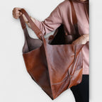 Women's Oversized Weekend Tote Bag with Shoulder Straps - 9