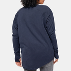 Women's Crewneck Thumb Hole Oversized Tunic Top - 10
