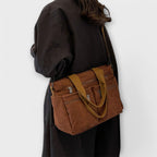 Women's Tote Bag with Multiple Pockets and Top Handles - 14