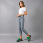Women's Platform Loafers with Bow Detail and Chunky Sole - 7