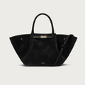 Tote Bag with Detachable Strap and Sturdy Handles - Black (Large)