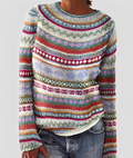 Women's Marled Crew Neck Jumper Relaxed Fit - White