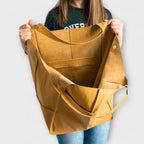 Women's Oversized Weekend Tote Bag with Shoulder Straps - 10