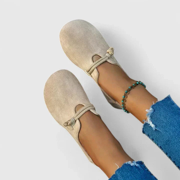 Women's Slip-On Loafers with Braided Trim Detail - 5