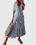 Amalia | Boho Vintage Summer Dress - Blue