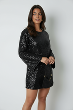 Women's Sequin Mini Dress with Satin Back Bow - 13