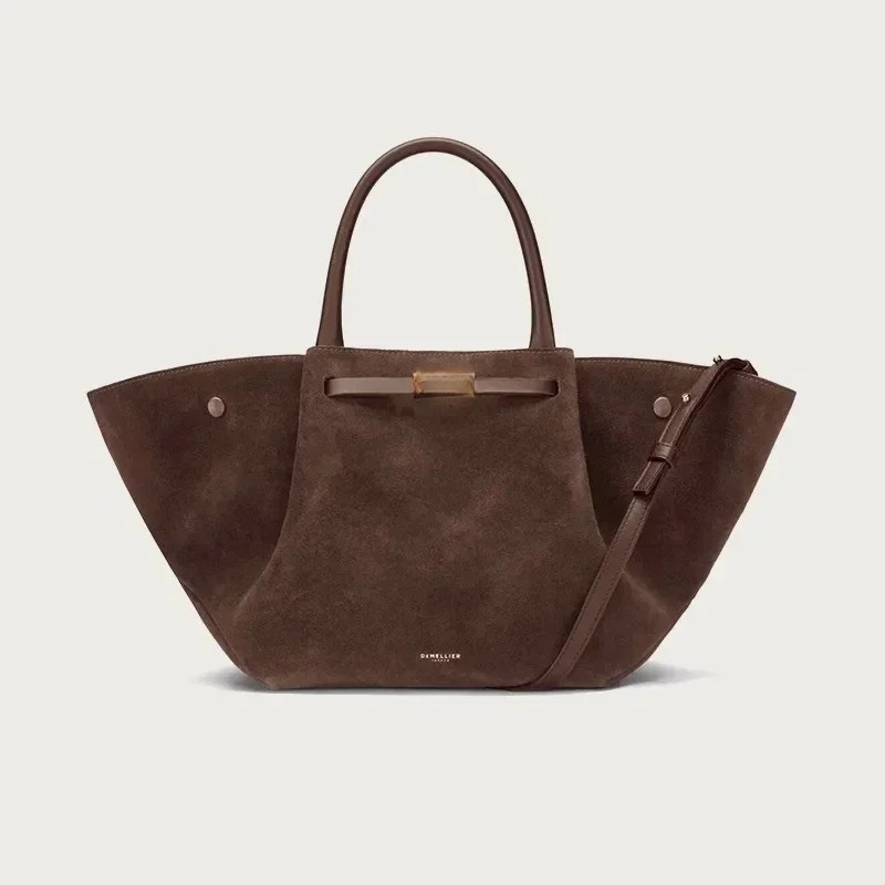 Tote Bag with Detachable Strap and Sturdy Handles - Espresso (Large)