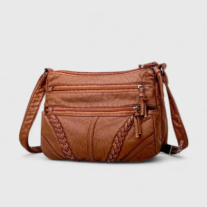 Women's Shoulder Bag with Adjustable Strap and Magnetic Flap Closure - 6
