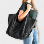Women's Oversized Weekend Tote Bag with Shoulder Straps - 11