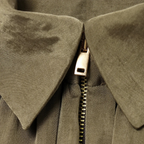 Women's Balloon Sleeve Zip Up Oversized Bomber Jacket - 11