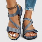 Women's Sandals with Adjustable Straps and Arch Support Footbed - 7
