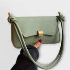 Women's Shoulder Bag with Structured Flap and Slim Strap - 3