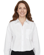 Women's Oversized Shirt with Collar and Chest Pocket