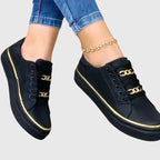 Women's Trainers with Chain Detail and Platform Sole