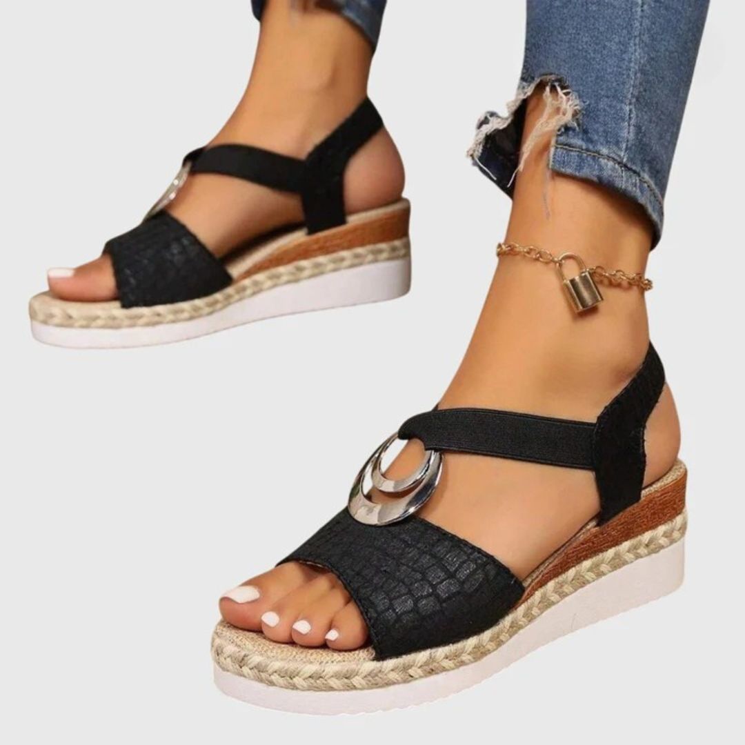 Olivia | Orthopaedic Sandals - Black 1