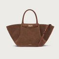 Tote Bag with Detachable Strap and Sturdy Handles - Brown (Large)
