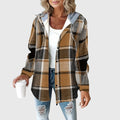 Martina | Women's Mesh Button Placket Jacket - Brown