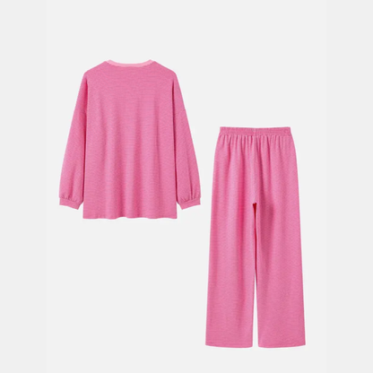 Women's Pyjamas Sets Oversized Wide Leg Striped Two Piece Set - 9