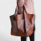 Women's Oversized Weekend Tote Bag with Shoulder Straps - 12