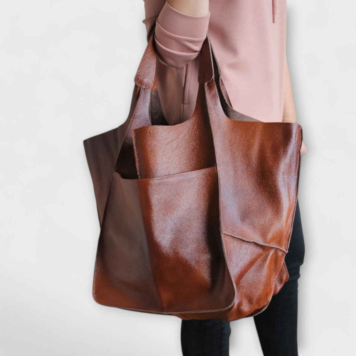 Women's Oversized Weekend Tote Bag with Shoulder Straps - 12