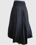 Women's Wide-Leg Trousers with Smocked Waistband - 2
