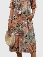 Bella | Elegant Floral Midi Dress - 7