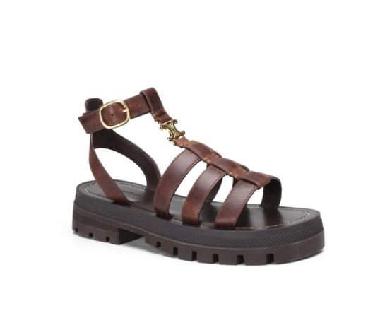 Women's Fisherman Sandals with Ankle Buckle Strap and Chunky Sole - 6