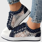 Elena | Orthopaedic Trainers - Navy