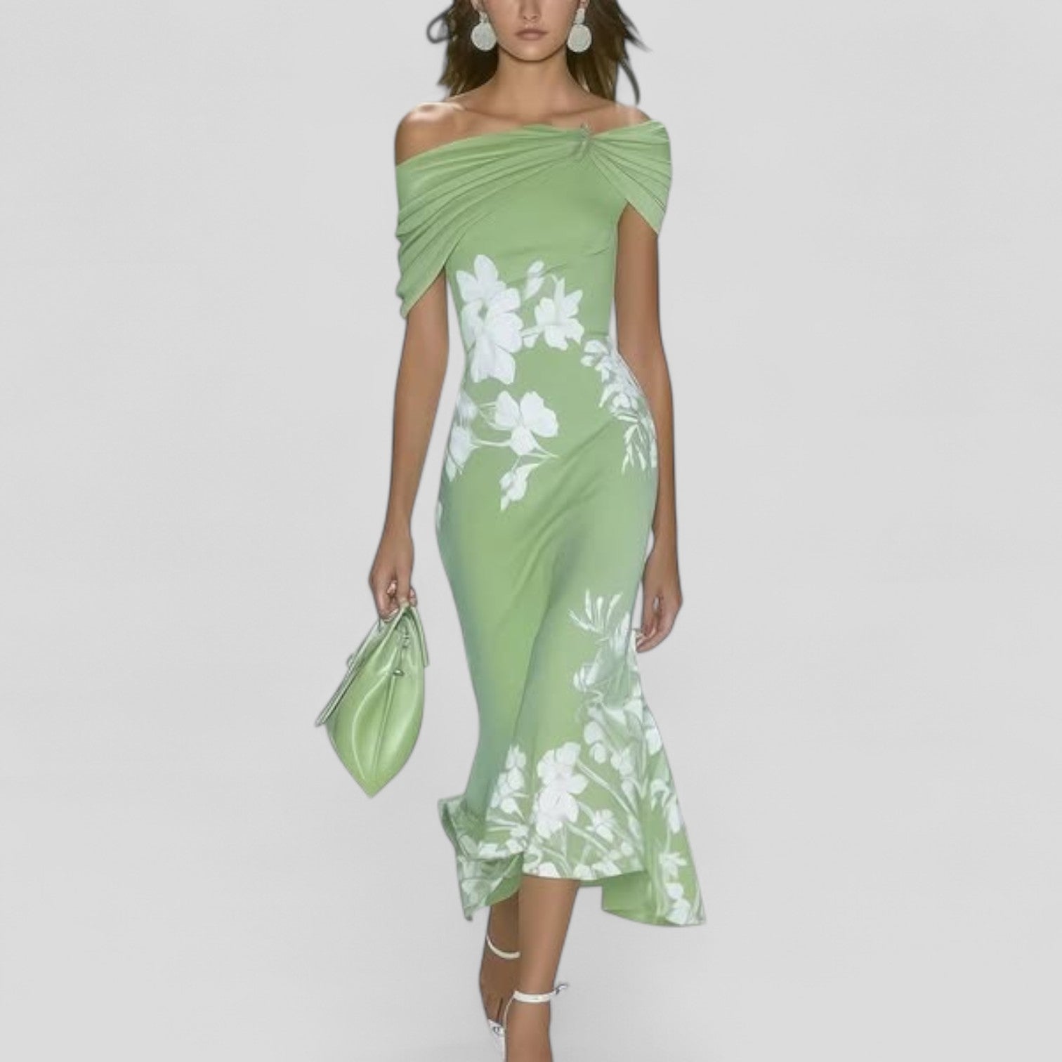 Isabrunel | Elegant Midi Dress - Green