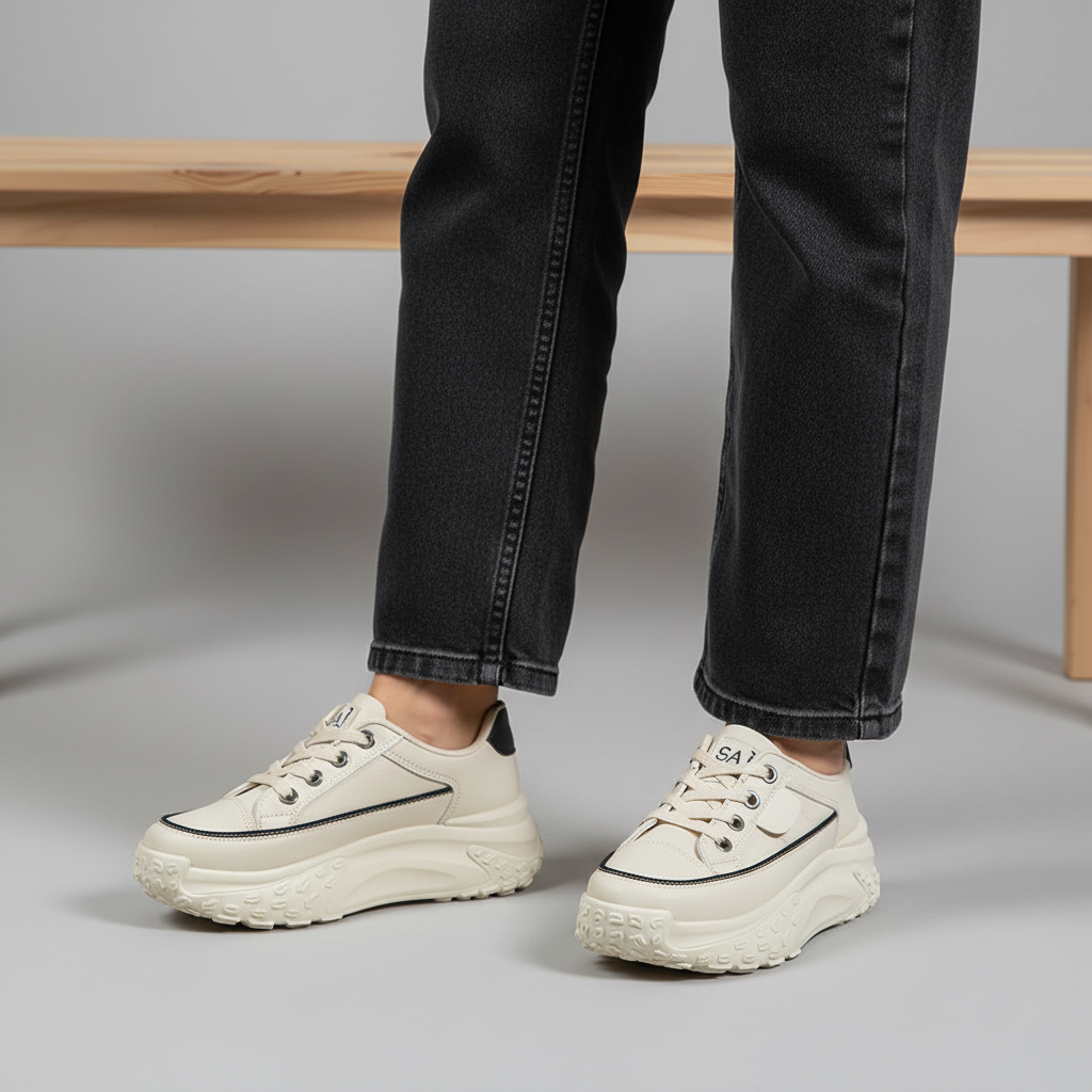 Women's Platform Trainers with Chunky Sole Anti-Slip