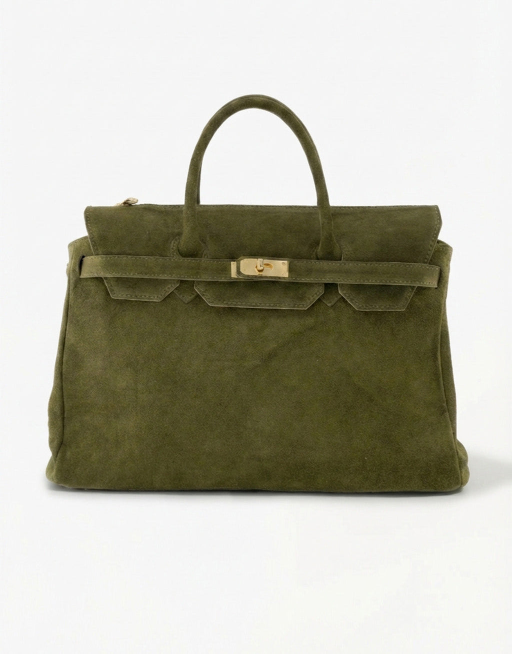 Womens Shoulder Bag with Twist-Lock Fastening and Gold-Tone Hardware - 3