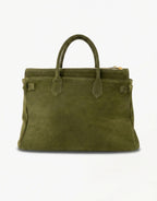 Womens Shoulder Bag with Twist-Lock Fastening and Gold-Tone Hardware - 6