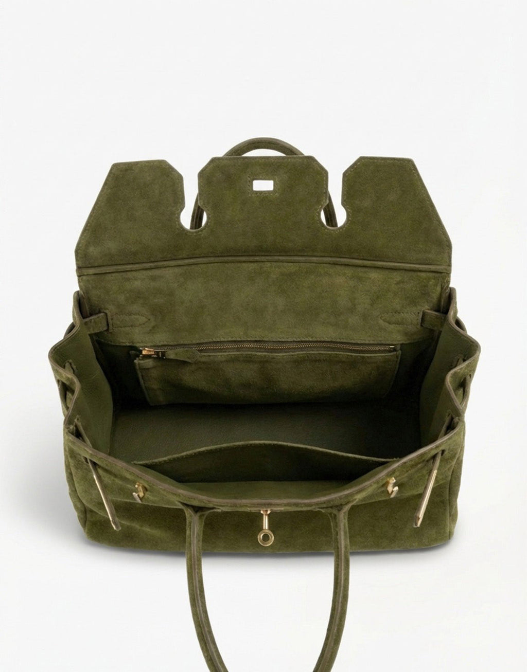 Womens Shoulder Bag with Twist-Lock Fastening and Gold-Tone Hardware - 5