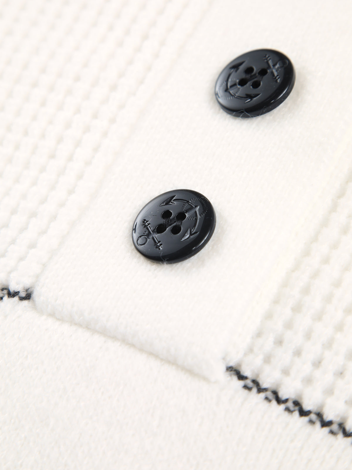 Women's Knit Jumper with Open Collar and Button Placket - 6