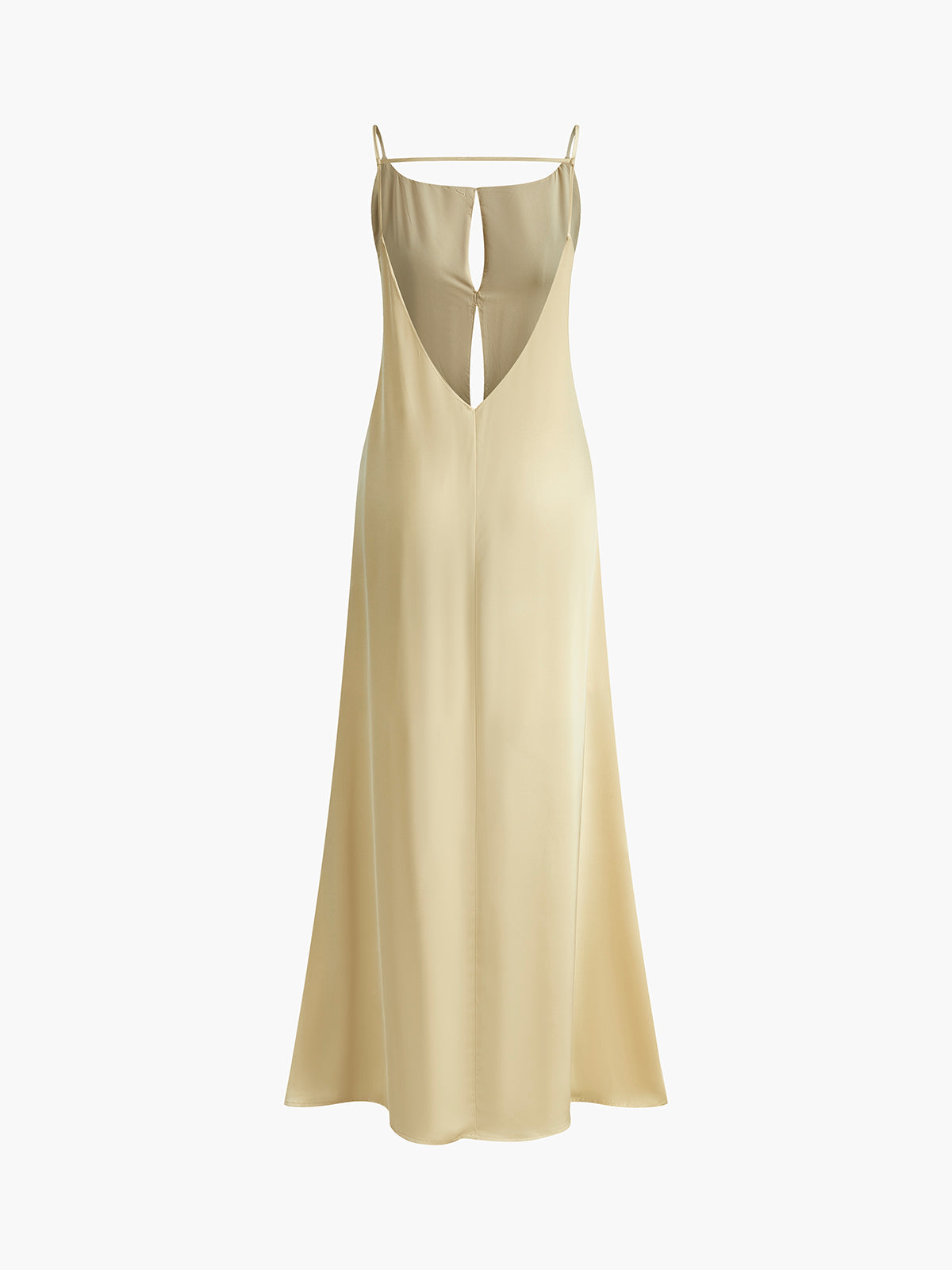 Women's Slip Maxi Dress Sleeveless with Open Back and Low Neckline - 9