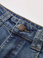 Women's Bootcut Jeans Mid-Waist with Beltless Design - 8