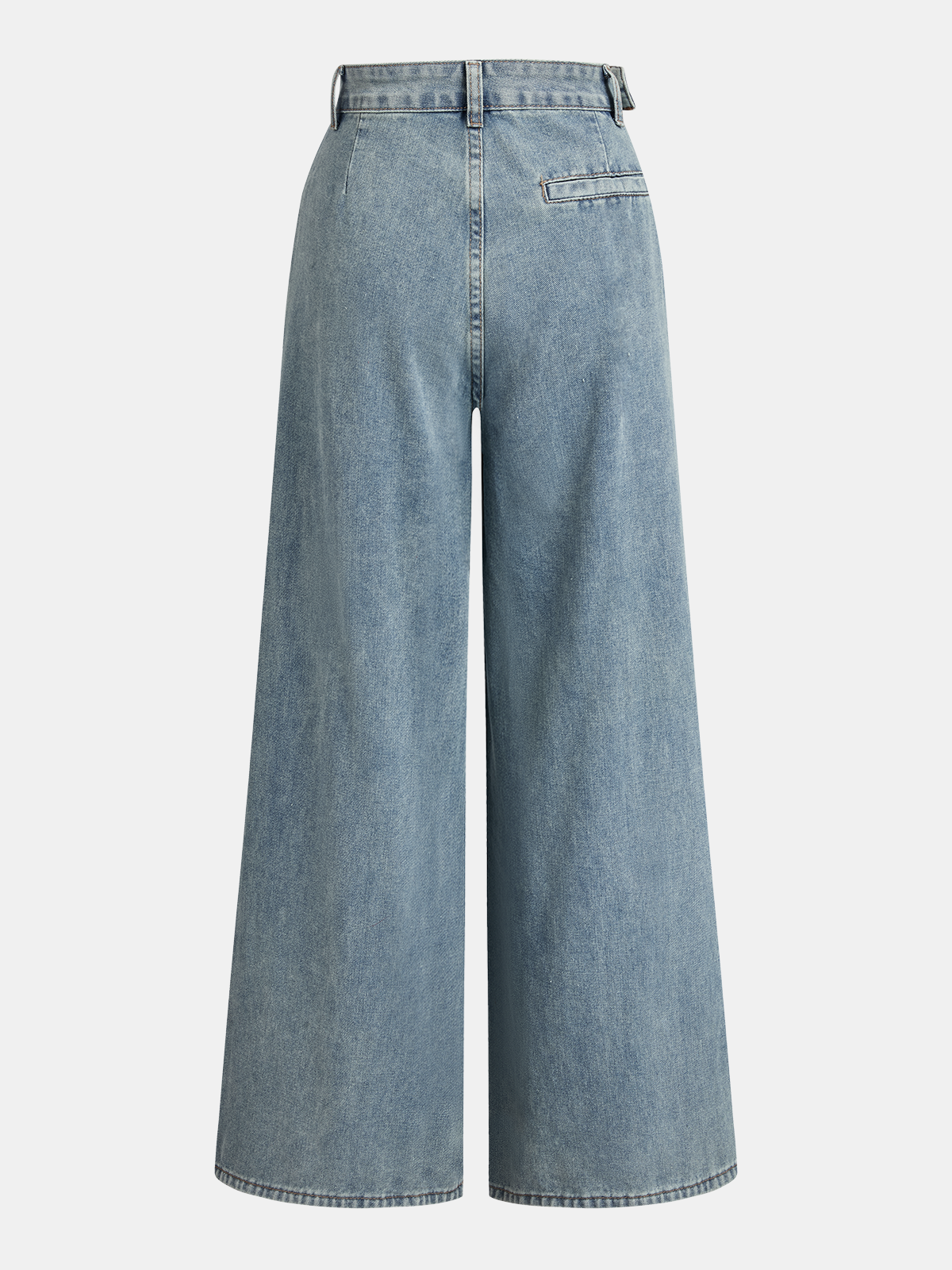 Women's Wide-Leg Trousers with Asymmetric Ruched Waist - 3