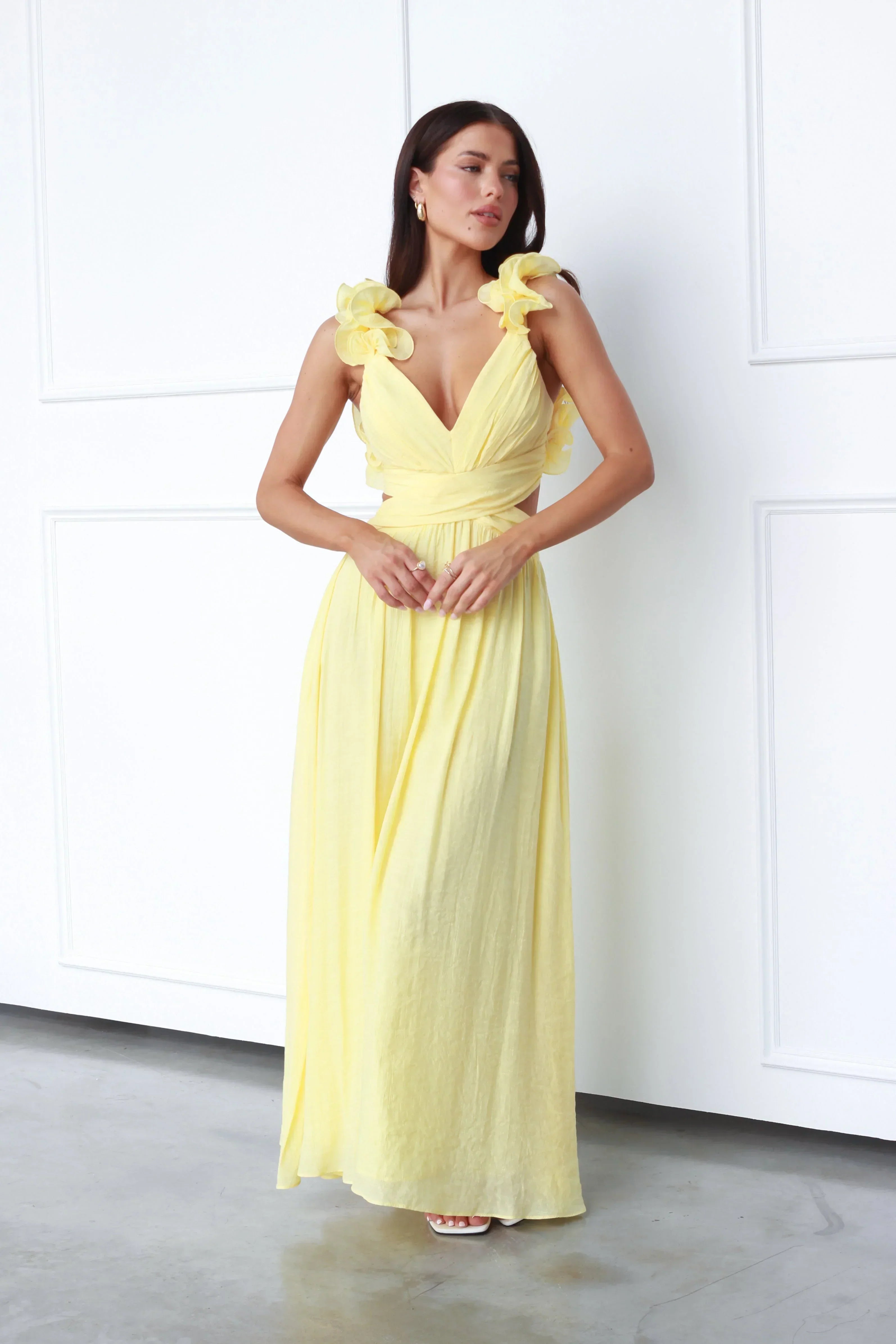Women's Plunge Mini Dress with Deep V-Neck and Fitted Silhouette - 6