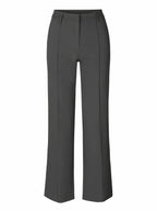 Women's High Waist Wide Leg Trousers with Tailored Finish - Grey