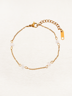 Women's Pearl Chain Bracelet with Adjustable Extender - 3