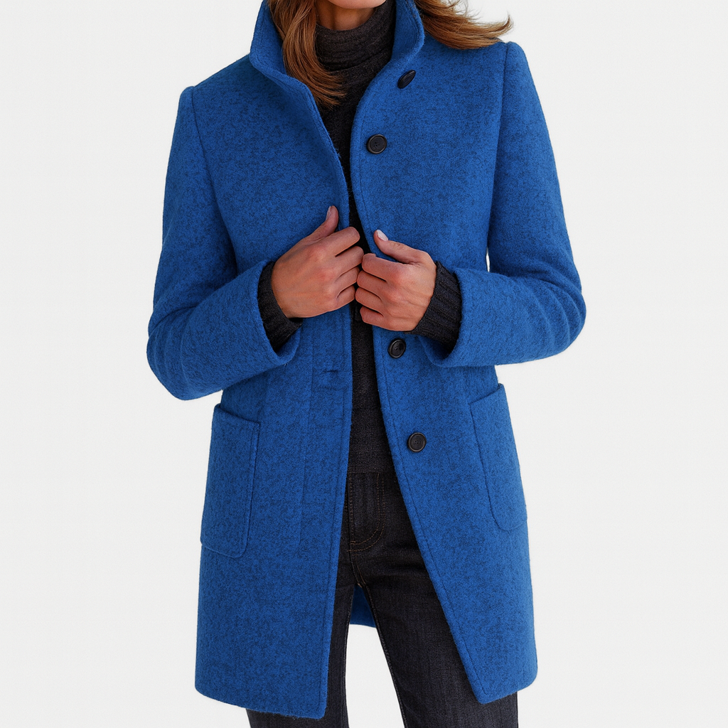 Eva | Comfortable Coat - Blue