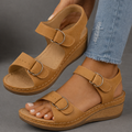 Women's Wedge Sandals with Adjustable Straps and Open Toe - Brown (almost sold out)